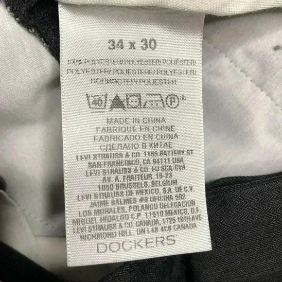 Dockers Dress Pants  Black Size 34 - Picture 8 of 16